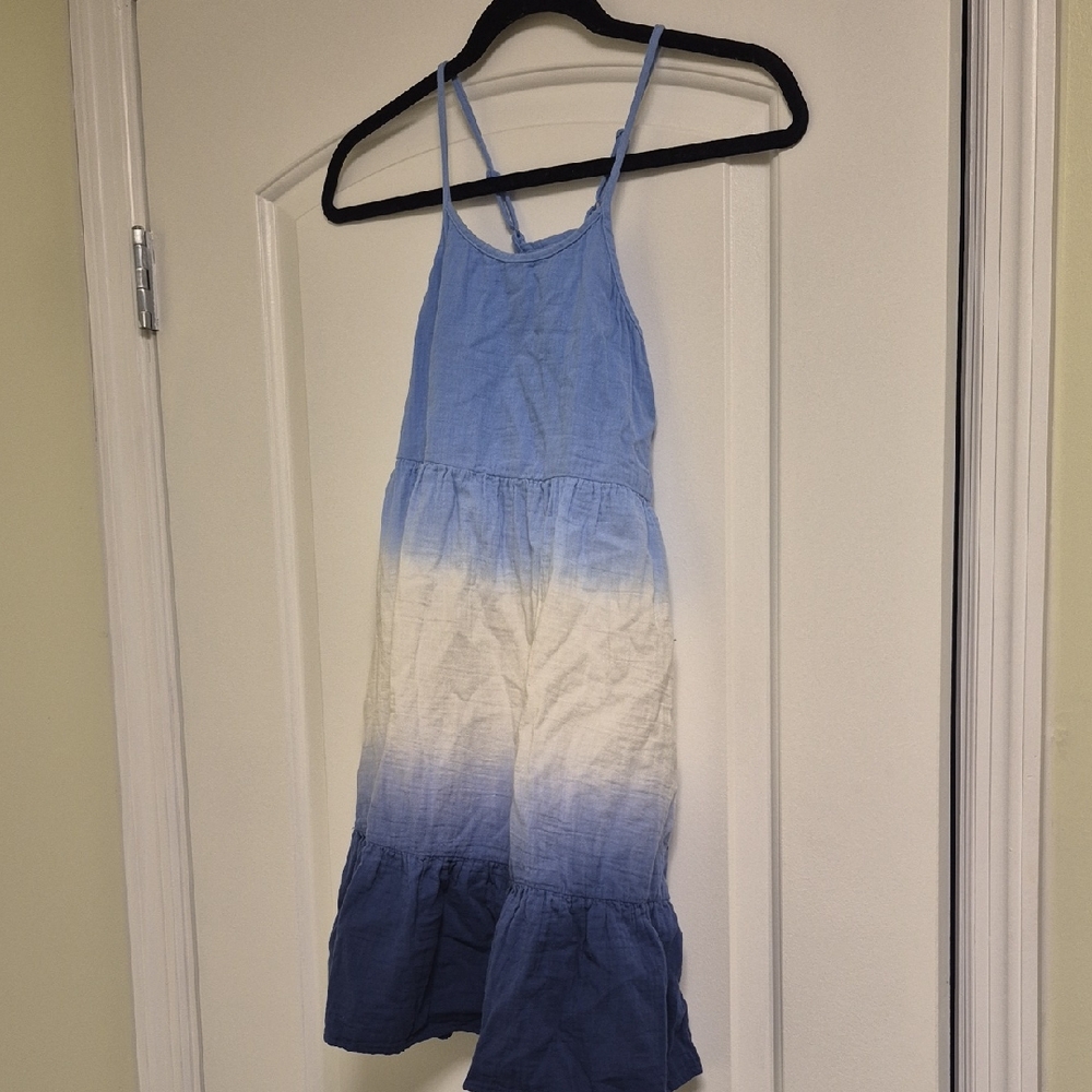 Cat & Jack Blue and White Casual Kids Dress
